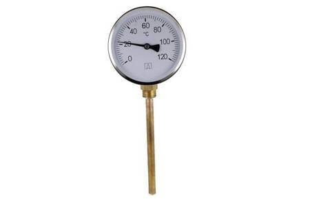 Termometr bimetaliczny BiTh 100,fi100 mm, 0÷120°C, L 150 mm, G1/2