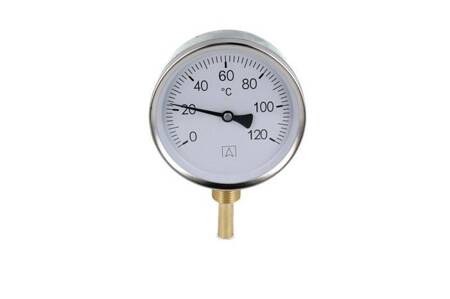 Termometr bimetaliczny BiTh 100,fi100 mm, 0÷120°C, L 40 mm, G1/2
